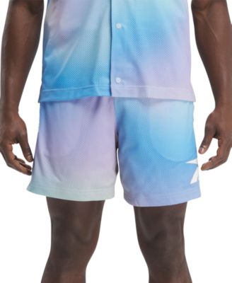 Reebok - Men's Classics Dopamine Regular-Fit Ombr&eacute; Printed Mesh Shorts