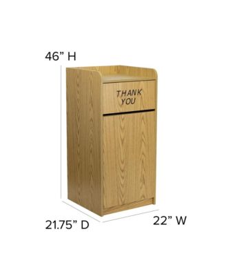Wood Tray Top "Thank You" Restaurant Food Court Receptacle