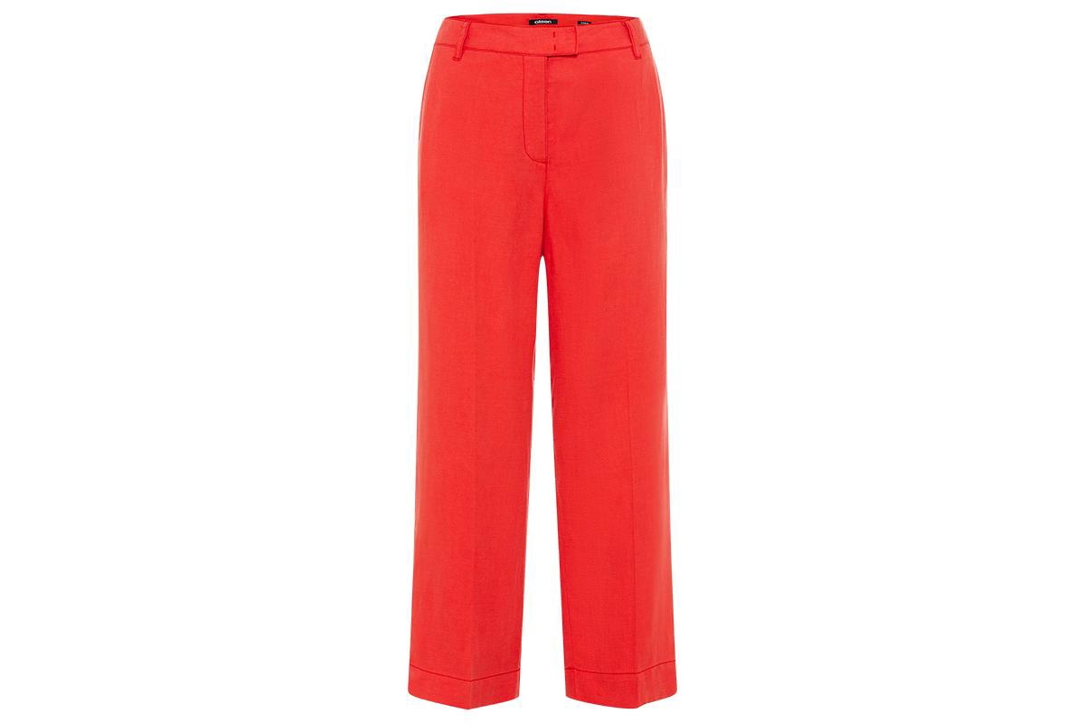 Women's Anna Fit Wide Leg Cropped Trouser - Red poppy