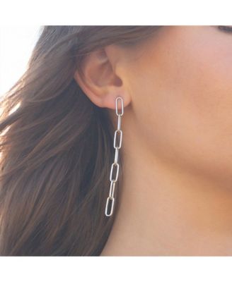 Sterling Silver Amelia Mismatching Chain Earrings