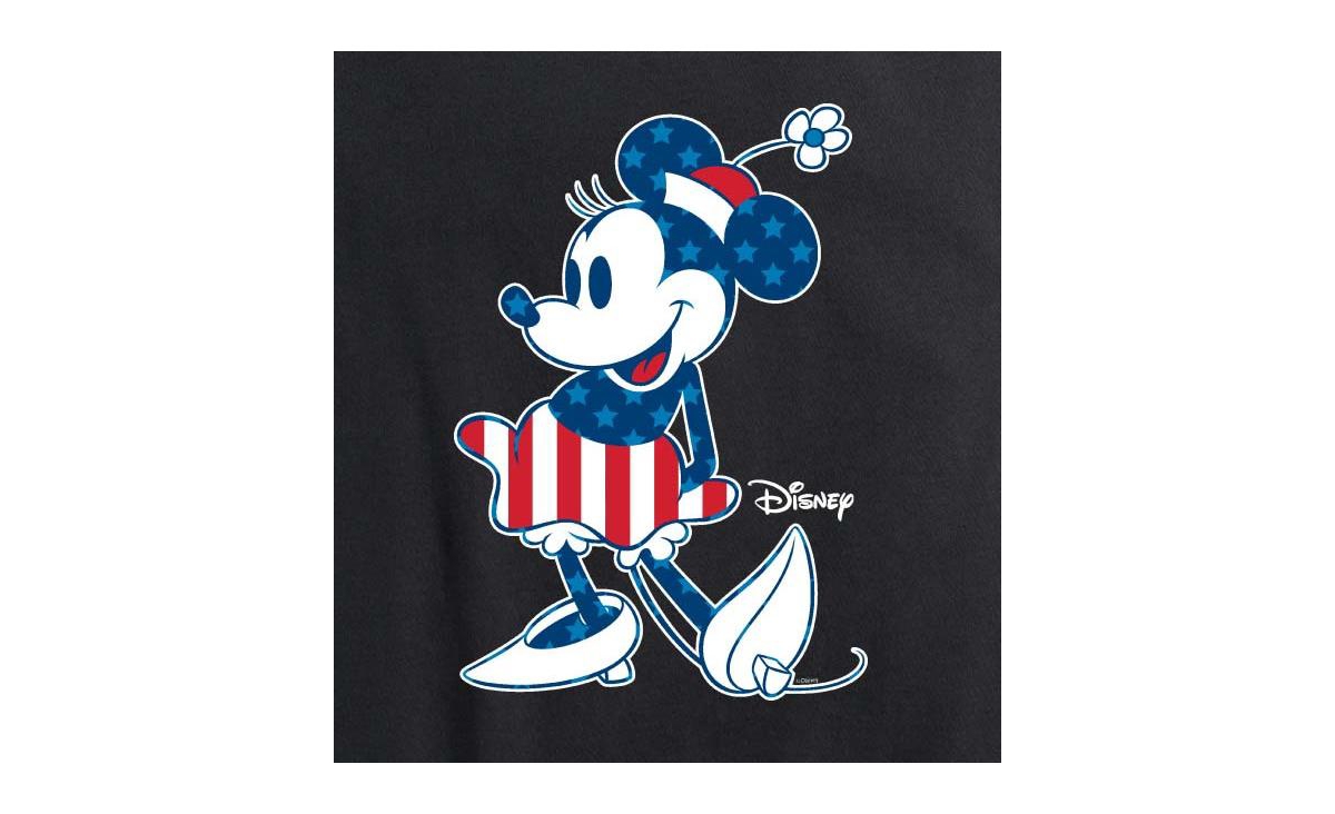 Hybrid Apparel Trendy Plus Size Disney Minnie Mouse Usa Graphic T-shirt In Black