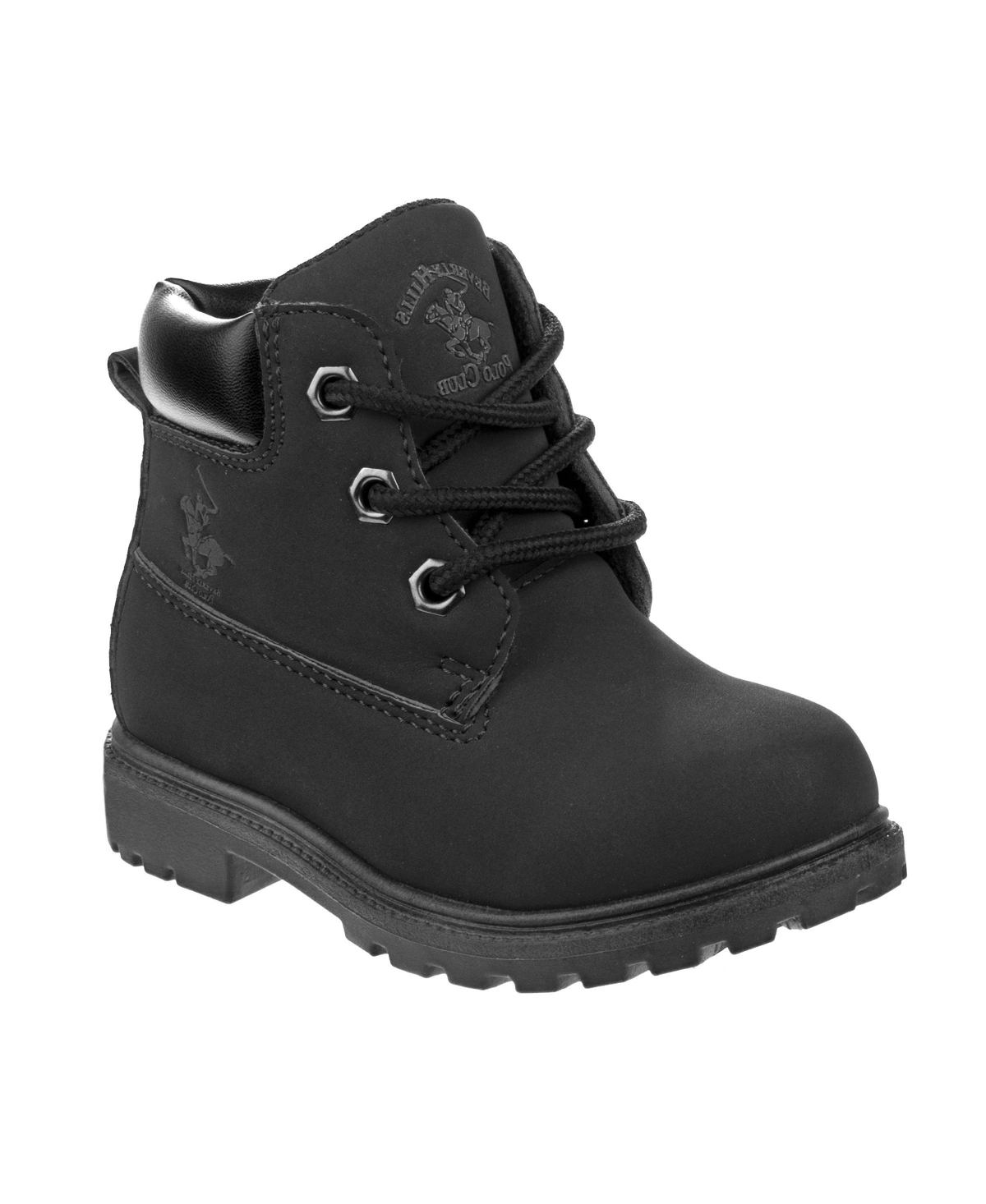 Shop Beverly Hills Polo Club Big Kids Lace-up Construction Boots In Black