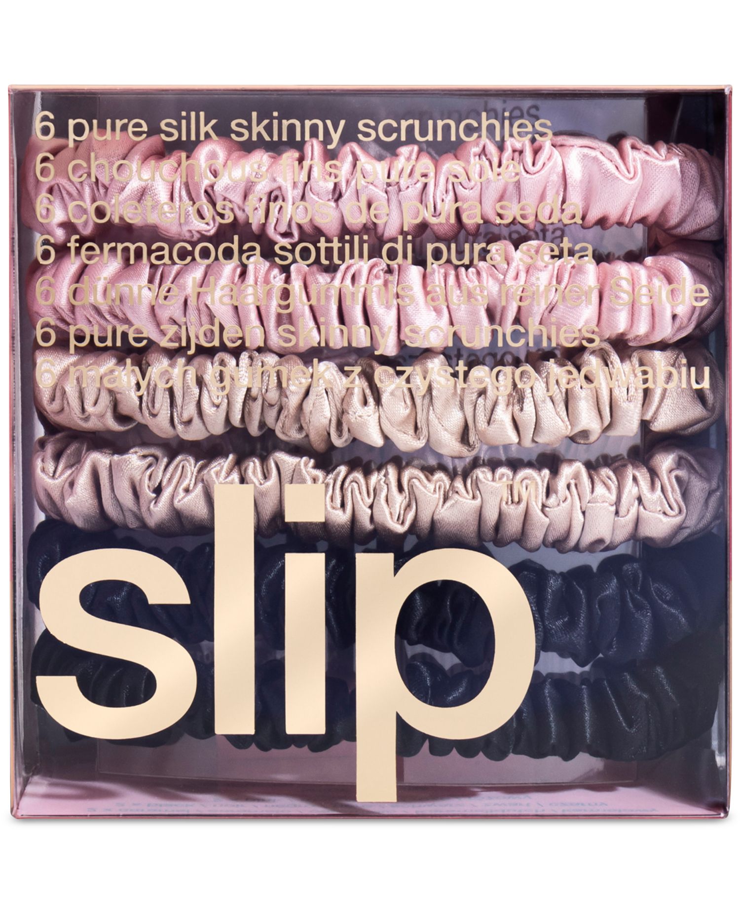 6-Pc. Pure Silk Skinny Scrunchies Set
