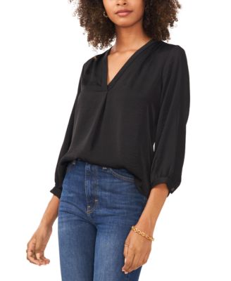 Vince Camuto Women&rsquo;s V-Neck 3/4-Sleeve Top - Macy&rsquo;s