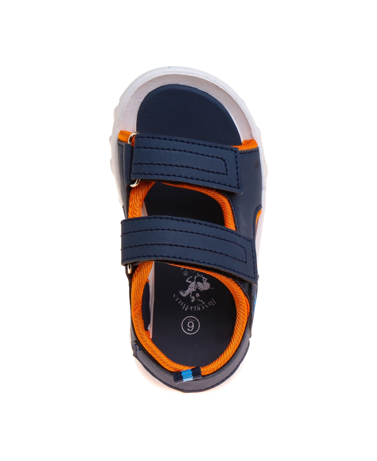 Beverly Hills Polo Club Little Boys Double Strap Sports Sandals -Orange