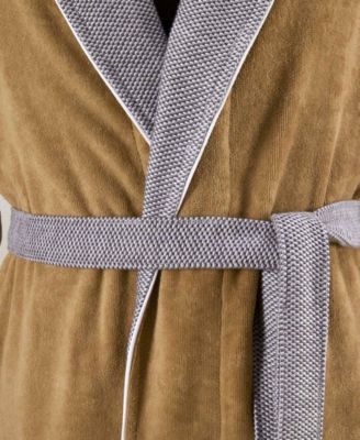 Lord Men's Cotton Velour Shawl Bathrobe