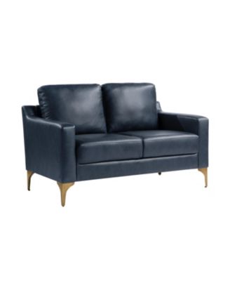 55.5"W Faux Leather Francis Loveseat