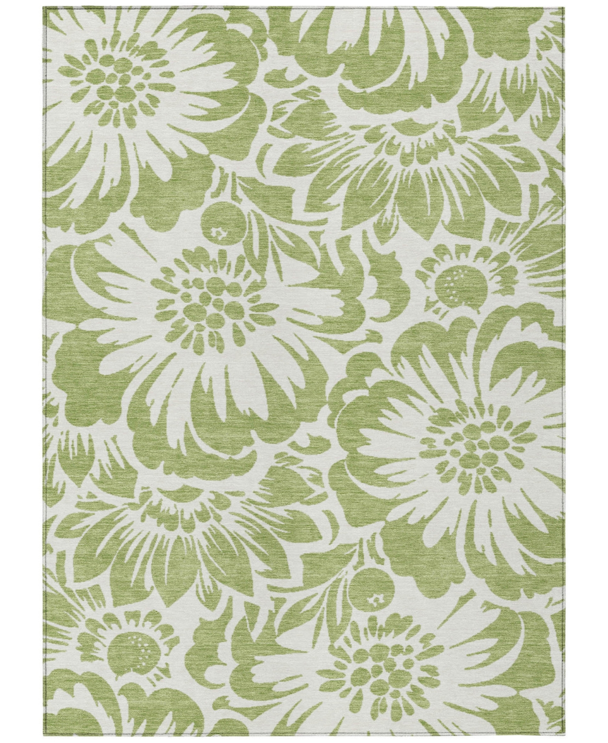 Shop Addison Chantille Machine Washable Acn551 8'x10' Area Rug In Lime