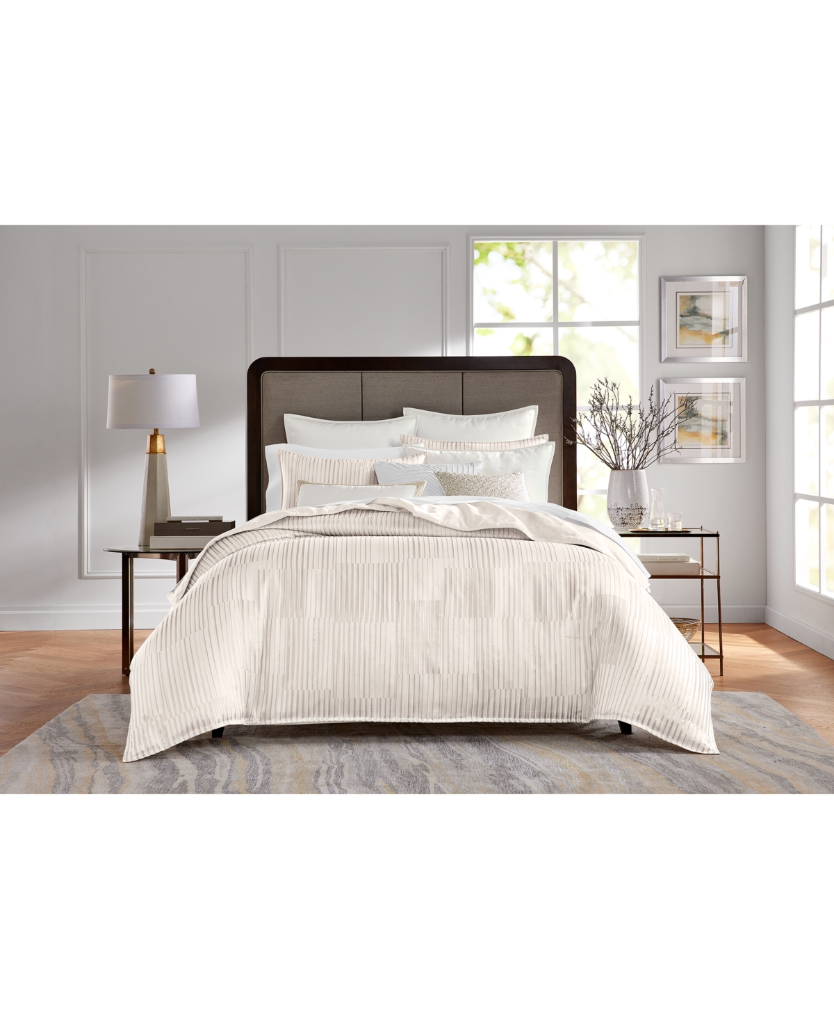Hotel Collection Metallic Strie 3-Pc. Comforter Set, Full/Queen, Exclusively at Macy's