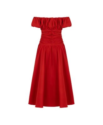 Women's Drape Midi Dress