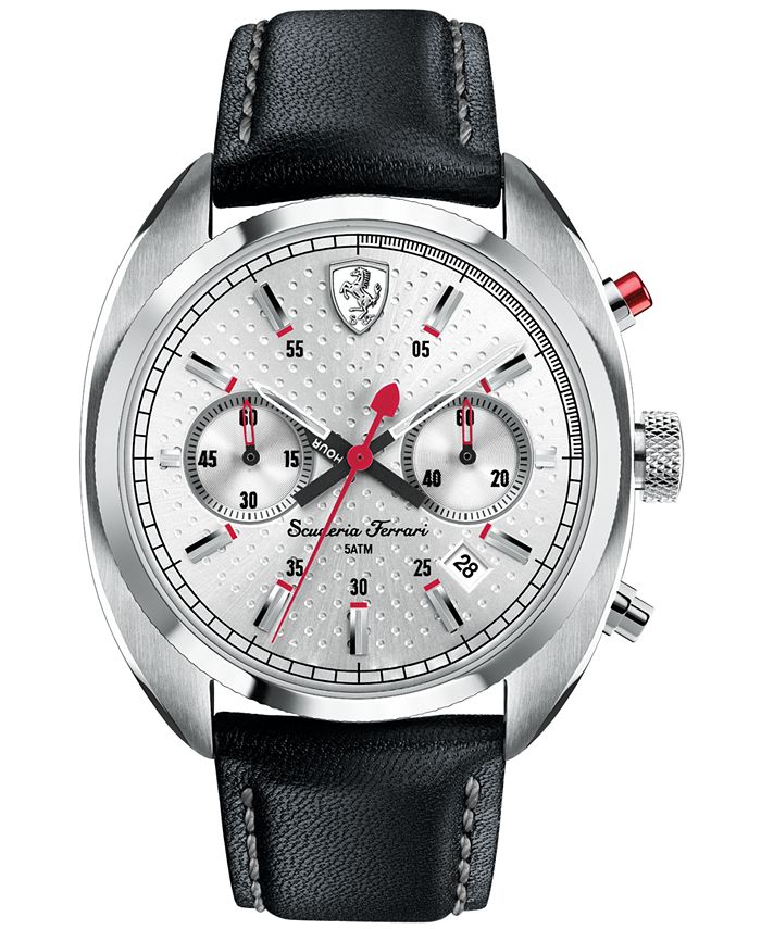 Ferrari Scuderia Men s Chronograph Formula Sportiva Black Leather