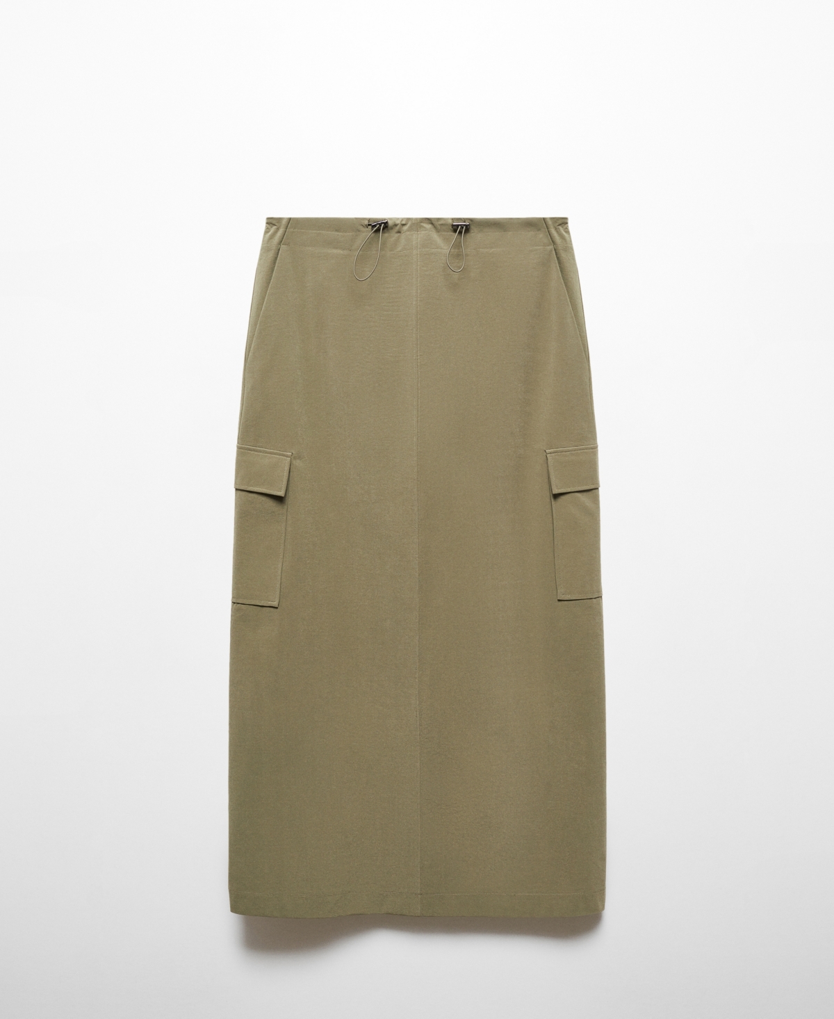 Shop Mango Women's Pocket Detail Long Cargo Skirt In Beige - Khaki
