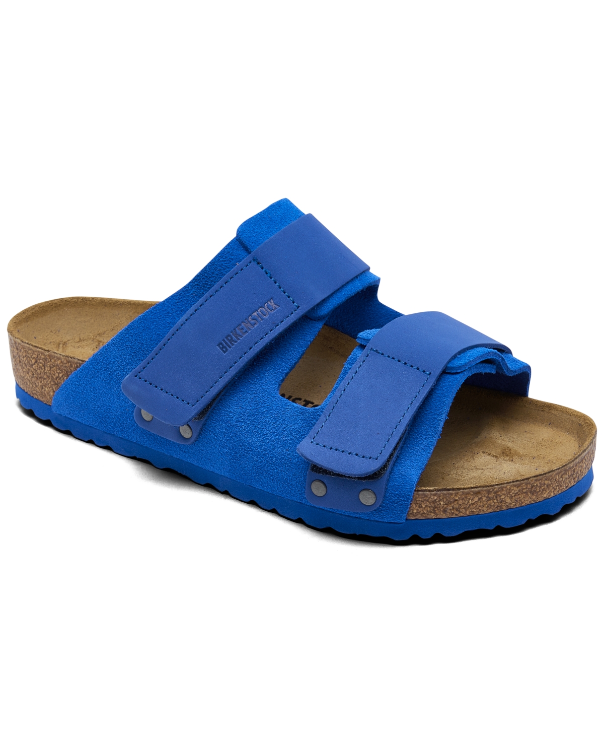 Men's Uji Nubuck Suede Leather Sandals from Finish Line - Blue