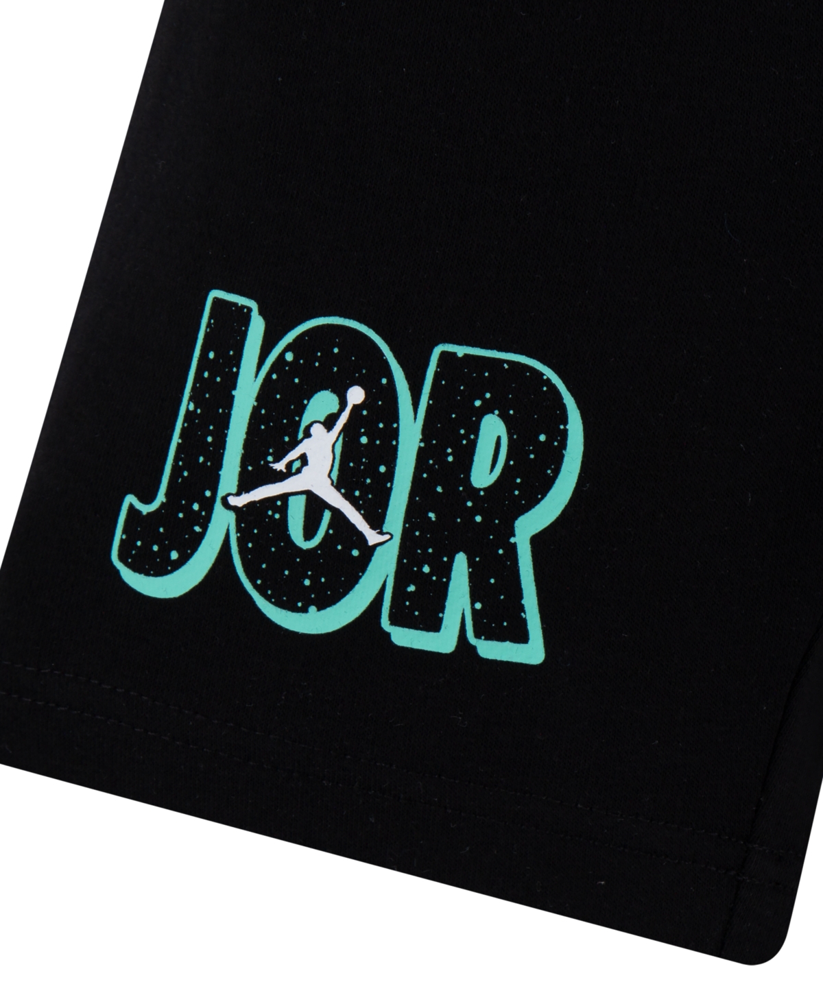 Shop Jordan Little Boys Rise Graphic T-shirt & French Terry Shorts, 2 Piece Set In Black