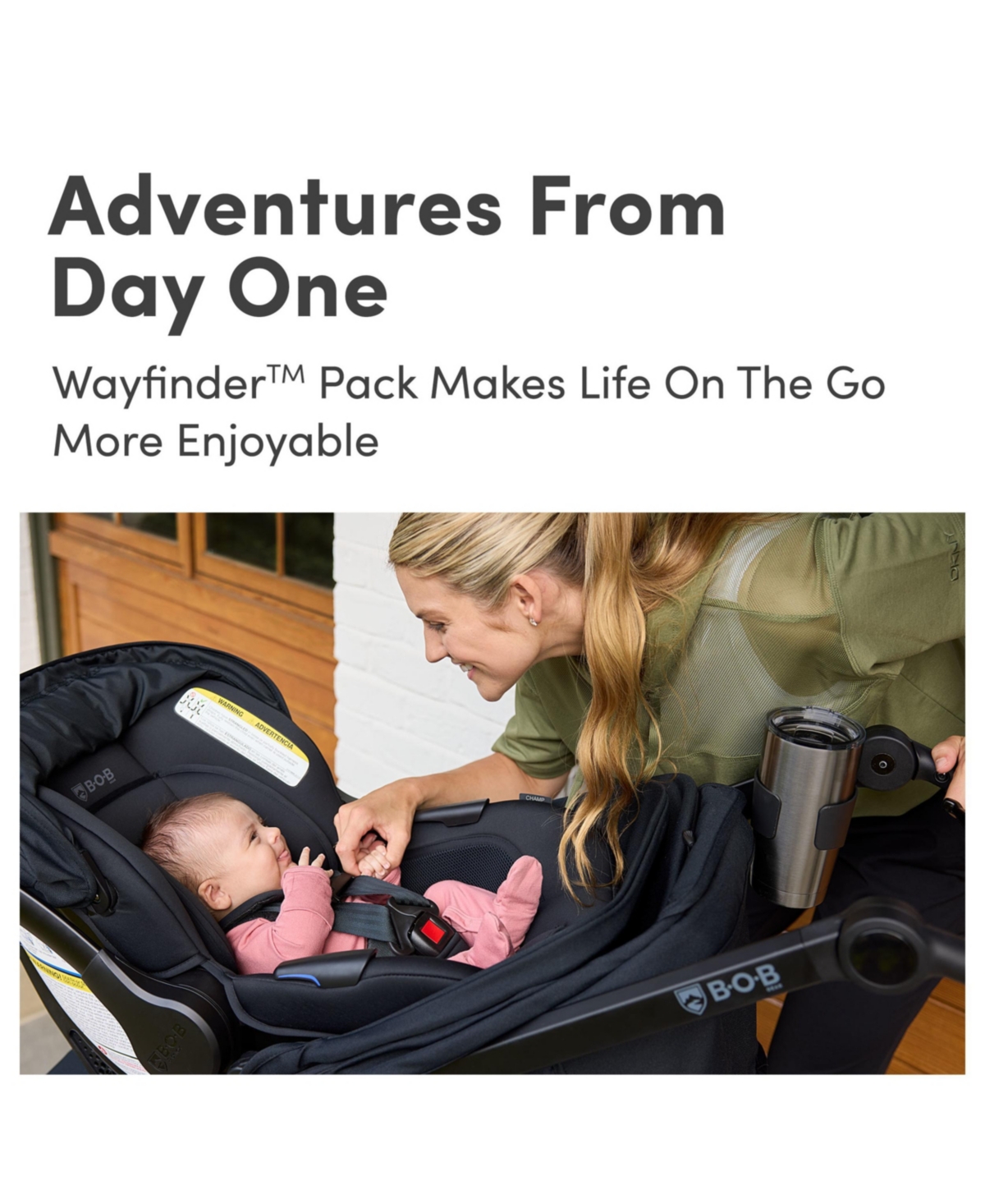 Shop Bob Gear Wayfinder Travel System, Infant Car Seat And Stroller Combo, Clicktight In Black