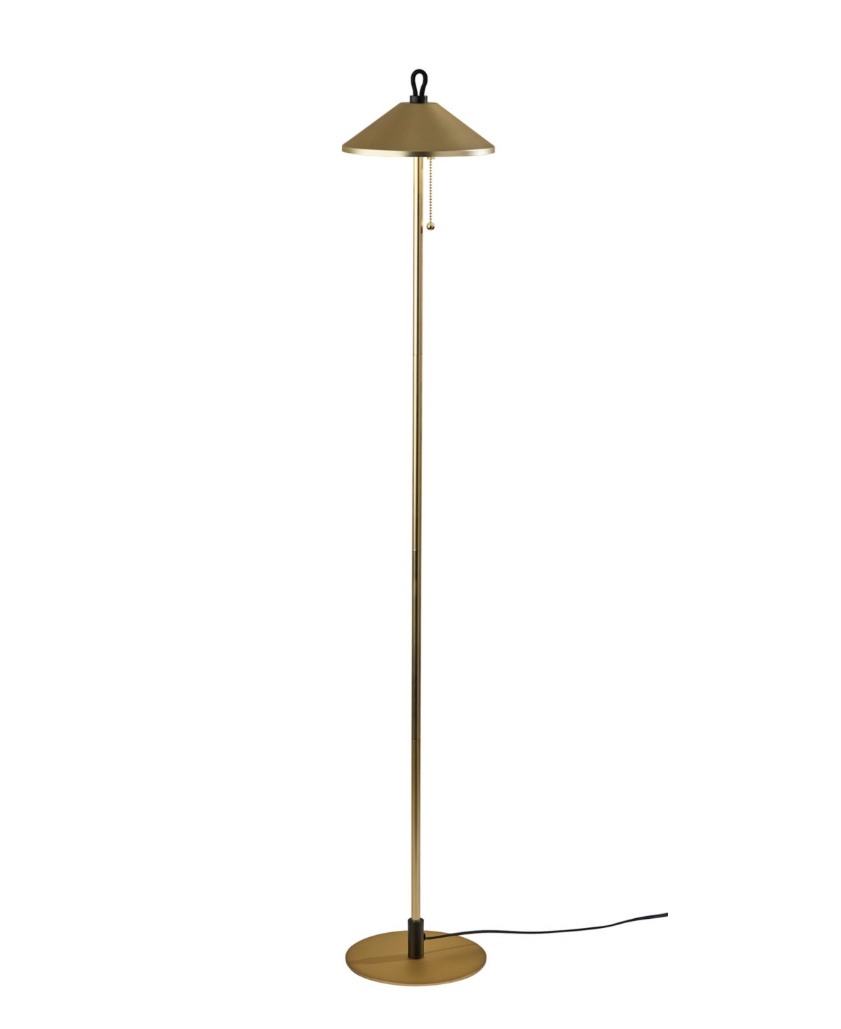 Adesso 54" Kaden Floor Lamp In Brass With Black Accent