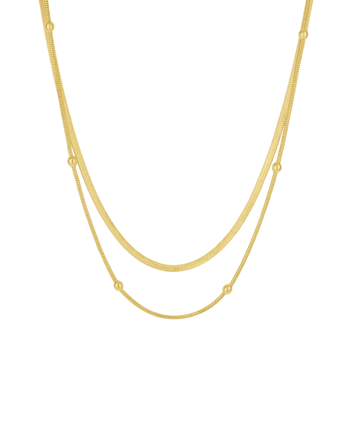 And Now This 18k Gold Plated Or Silver Plated Double Layered Necklace In Gold