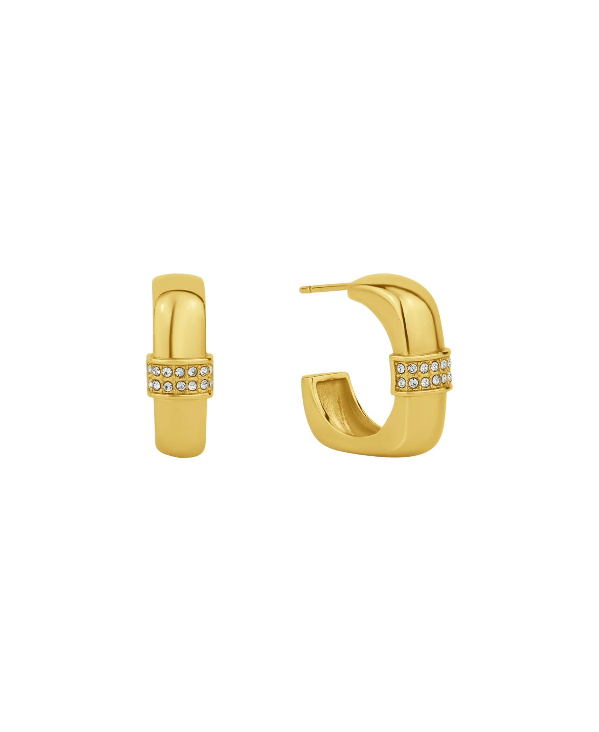 And Now This Crystal Hoop Earring In Gold