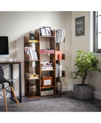 Bookcase, Tree-shaped Bookshelf With Storage Shelves, Rounded Corners