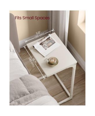 Industrial C-shaped Side Table With Metal Frame