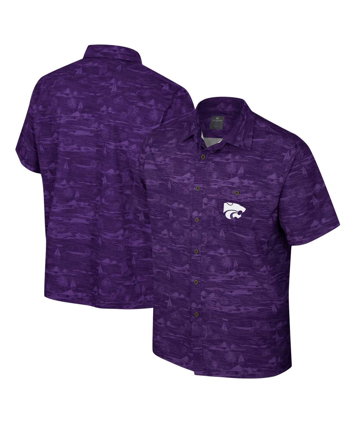 Men's Purple Kansas State Wildcats Ozark Button-Up Shirt - Purple