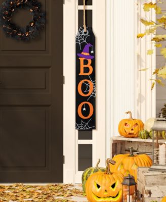35.5"H Fall and Halloween Wooden Reversible Tag Porch Sign