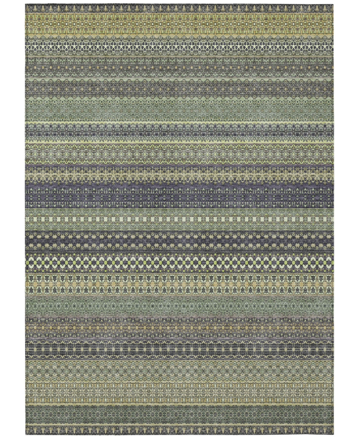Addison Chantille Machine Washable Acn527 5'x7'6 Area Rug In Green
