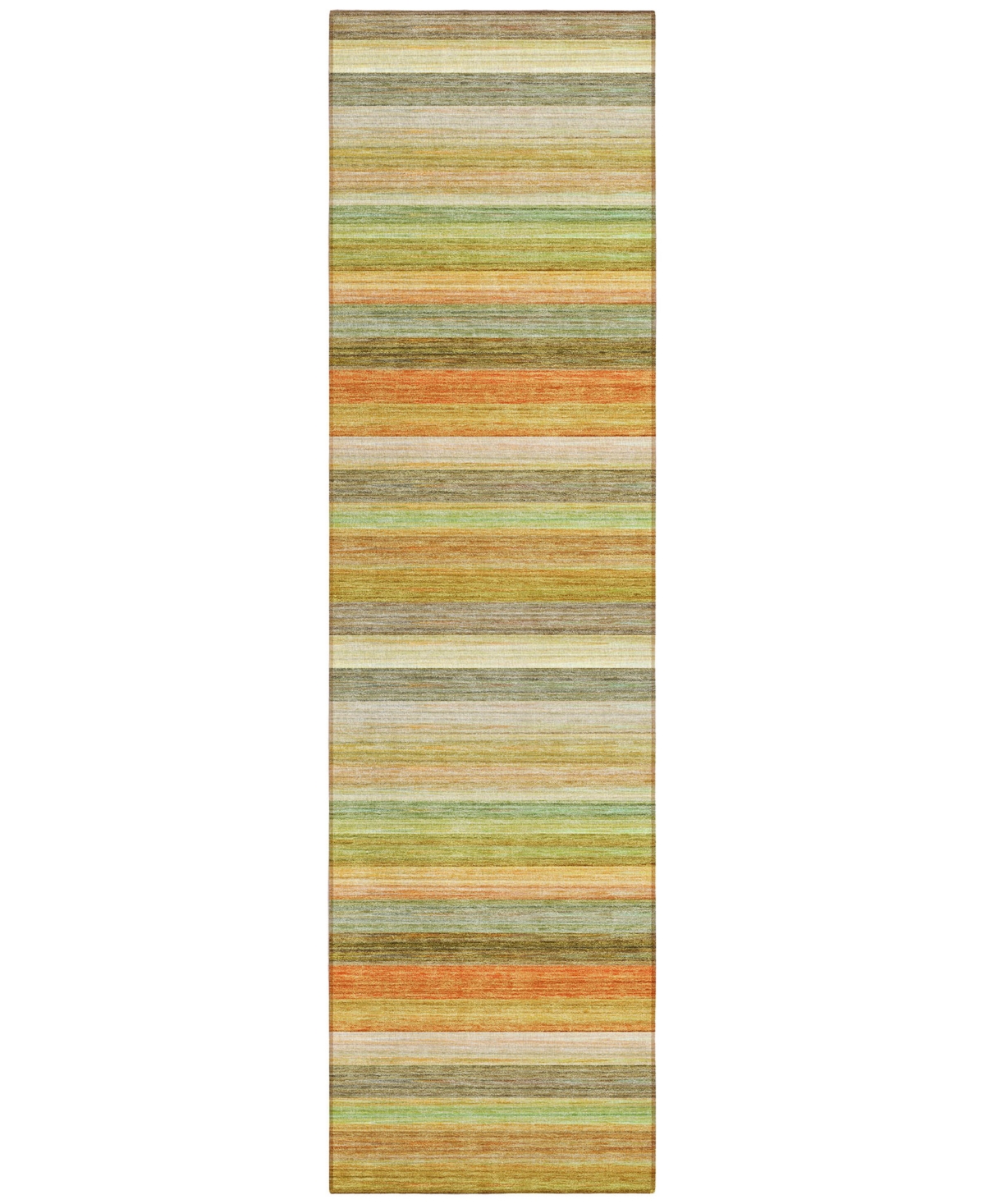 Addison Chantille Machine Washable Acn535 2'3x7'6 Runner Area Rug In Lime