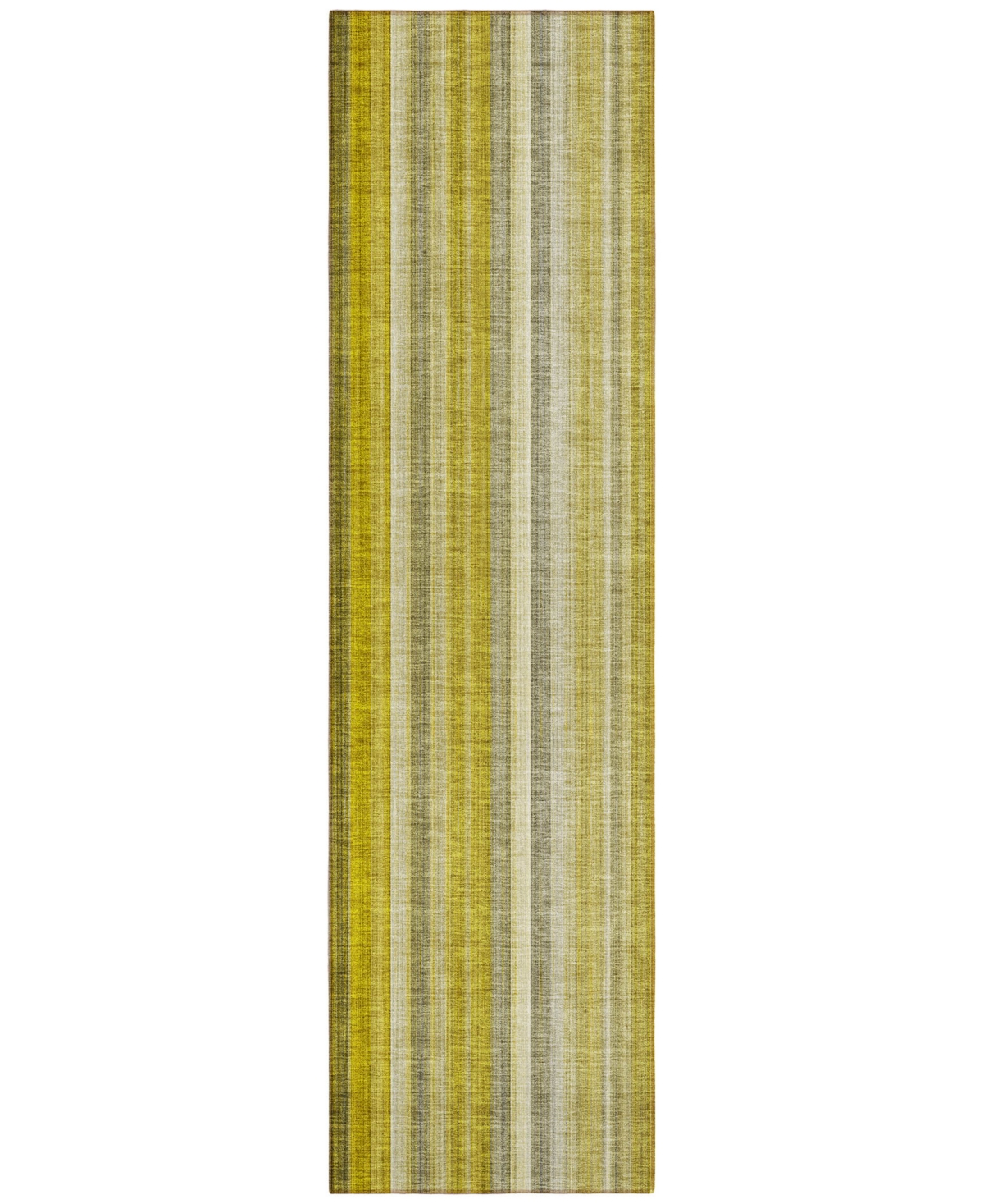 Addison Chantille Machine Washable Acn543 2'3x7'6 Runner Area Rug In Gold