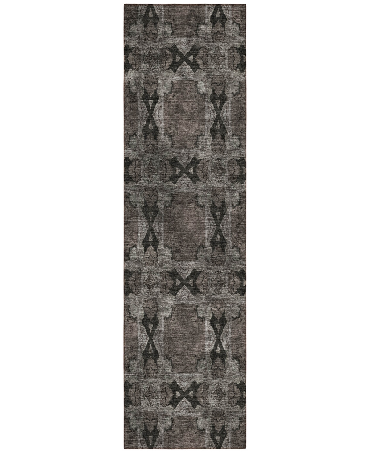 Addison Chantille Machine Washable Acn564 2'3x7'6 Runner Area Rug In Gray
