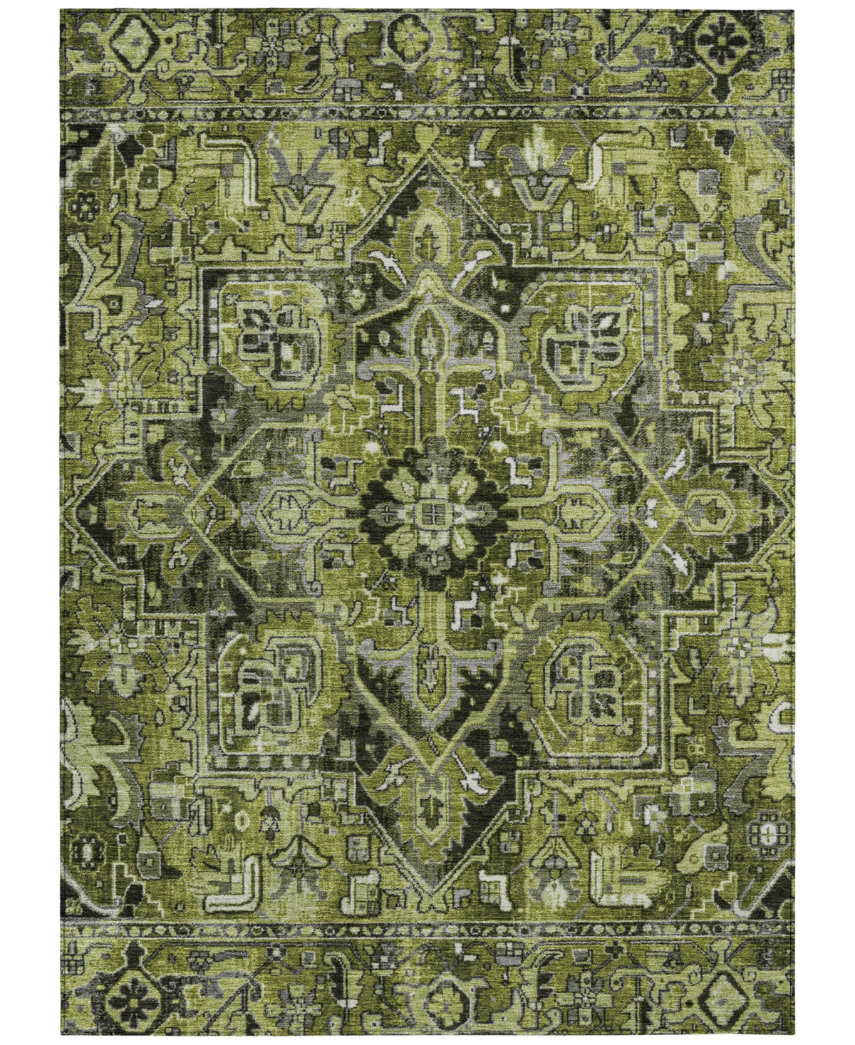 Addison Chantille Machine Washable Acn570 10'x14' Area Rug In Green