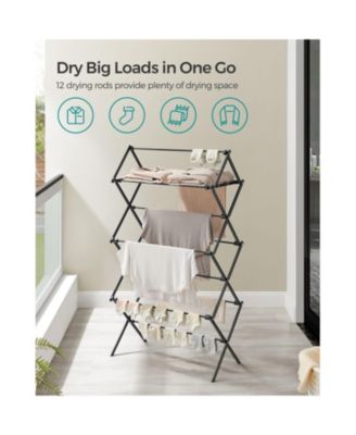 Foldable Clothes Drying Rack, Laundry Drying Rack, Clothes Airer, Steel Frame