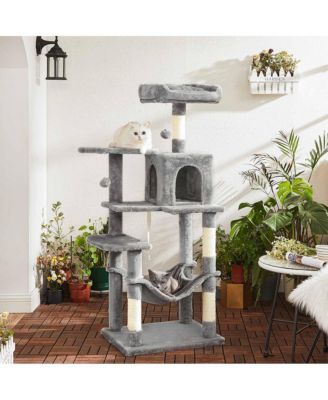 Cat Tree, Cat Tower, Cat Condo With Scratching Posts, Hammock, Plush Perch, Cat Activity Center