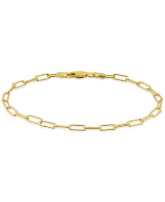 Paperclip Link Chain Bracelets In 18k Gold Plated Sterling Silver Or Sterling Silver Created For Macys