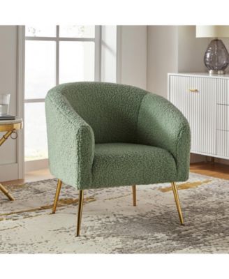 Connor Contemporary Polyester Accent Chair with Metal Legs