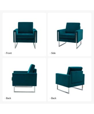 Elastus Modern Club Chair with Metal Legs