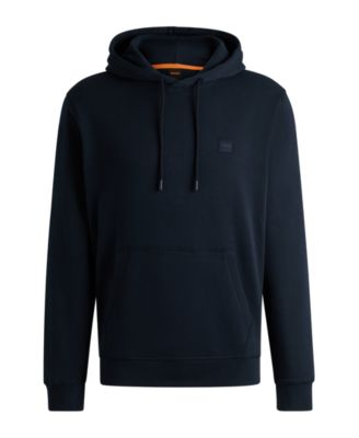 Men's Regular-Fit Cotton Terry Logo Patch Hoodie