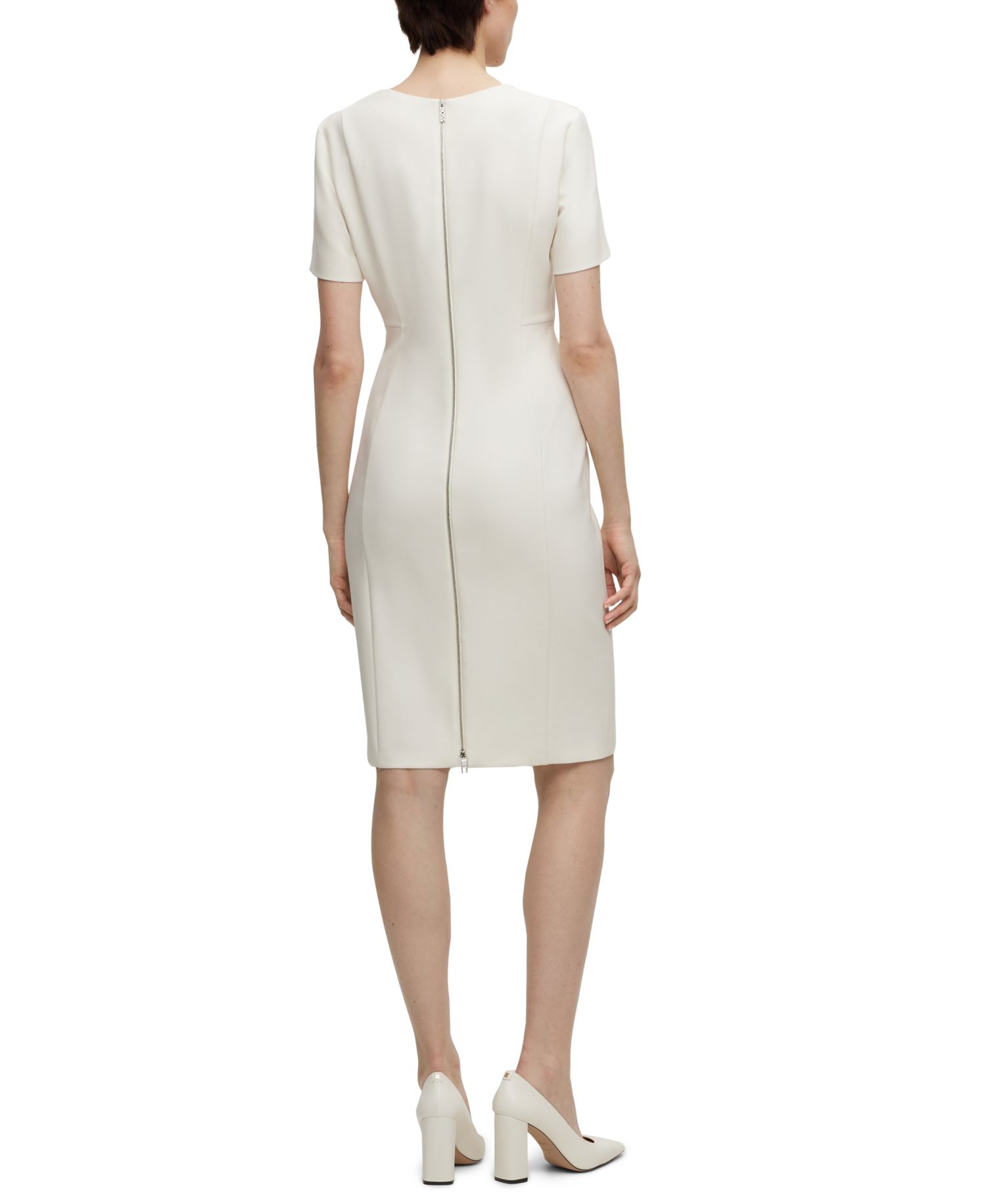 BOSS by Women's Stretch Fabric V-Neck Dress