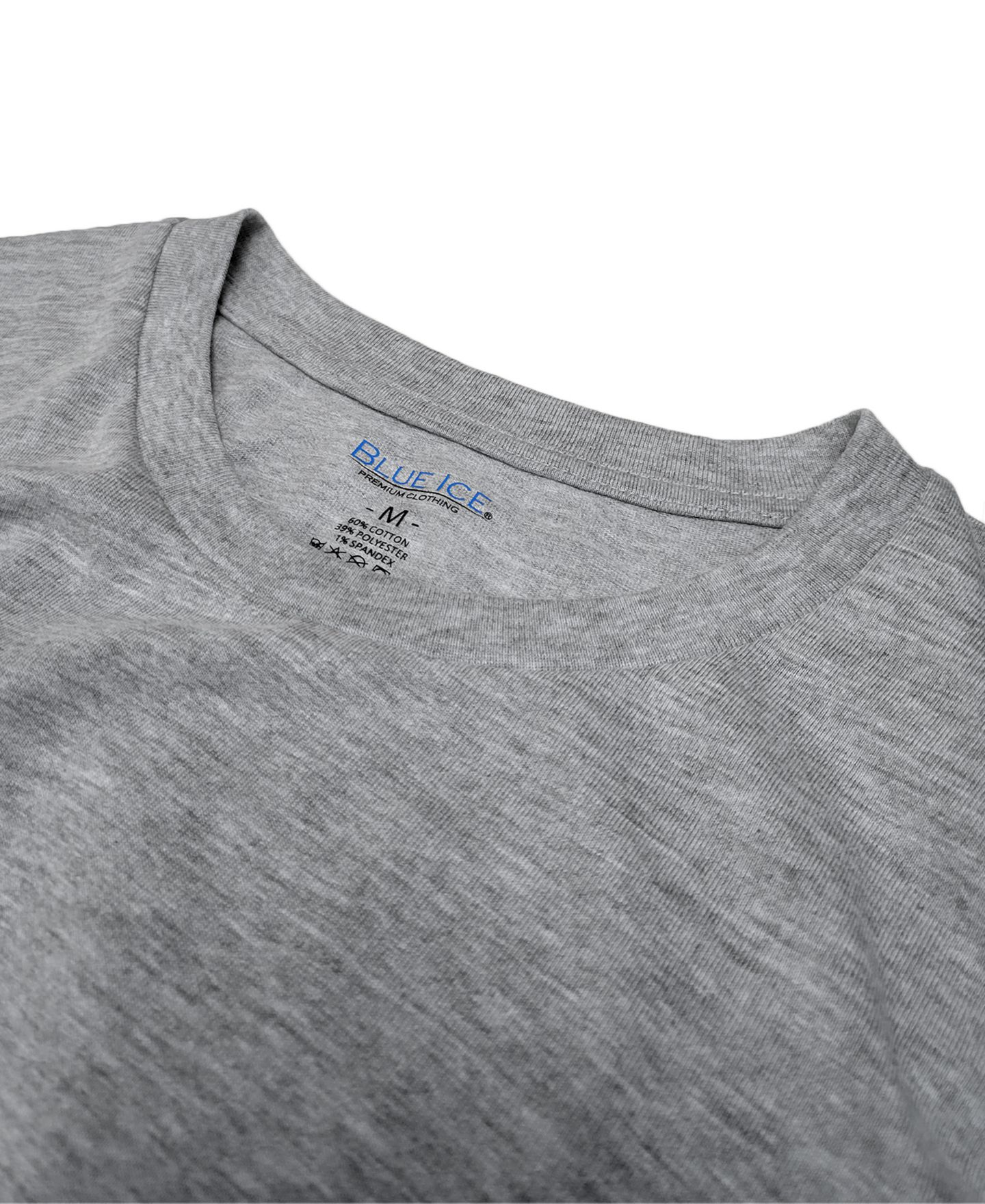 Мужские футболки Blue Ice Short Sleeve Crew Neck Tee-5 Pack, цвет: Чёрный угольный красный меланжевый серый белый — фото 6