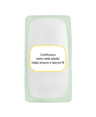 All-in-One Fitted Sheet & Waterproof Cover for 52" x 28" Crib Mattress (2-Pack)