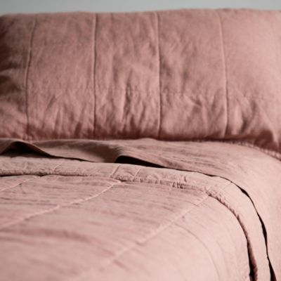 French Linen Quilted Sham Set - King