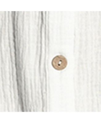 Women's White Ruffle Hem Mini Cover-Up Beach Dress