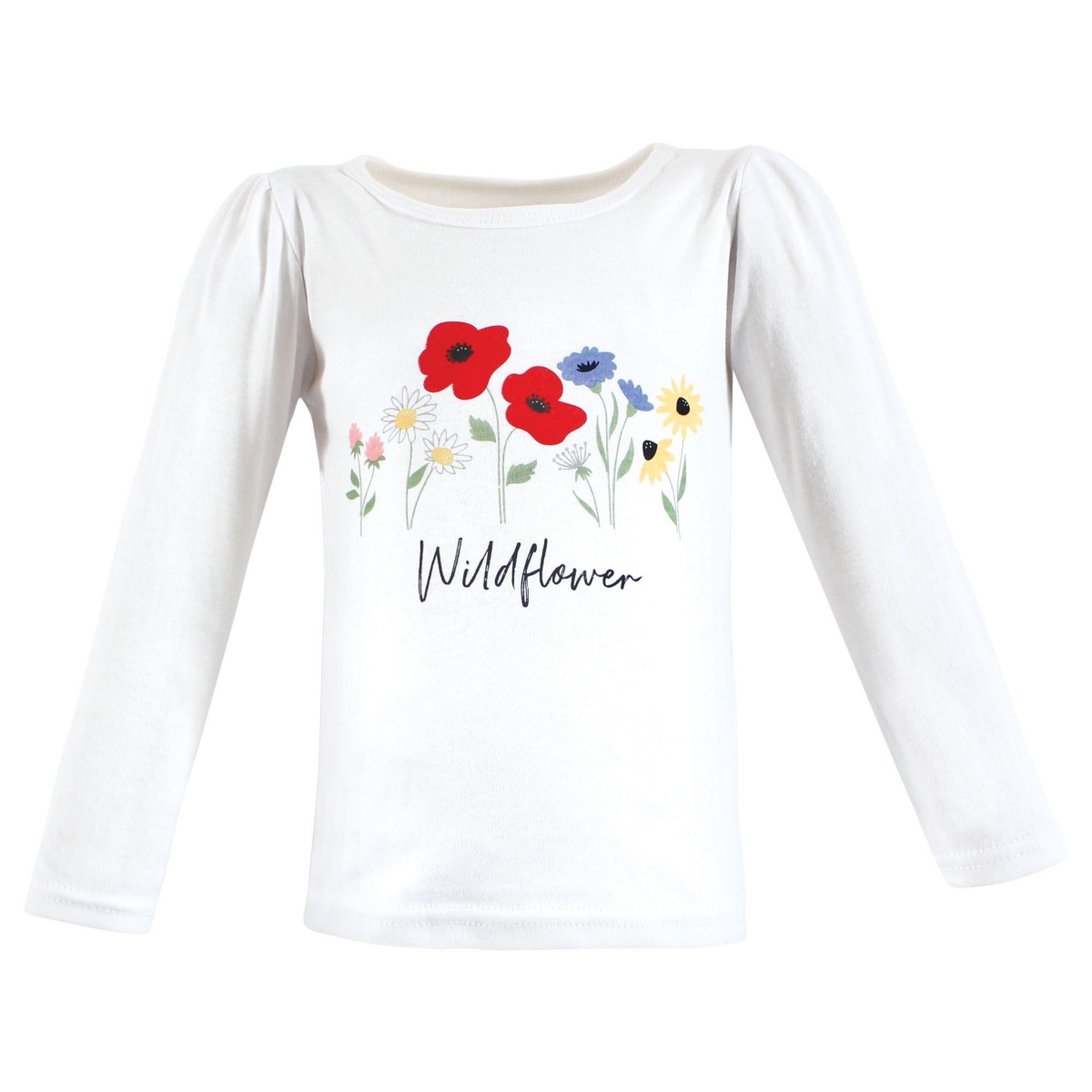Hudson Baby Baby Girls Long Sleeve T-Shirts,- Wildflowers