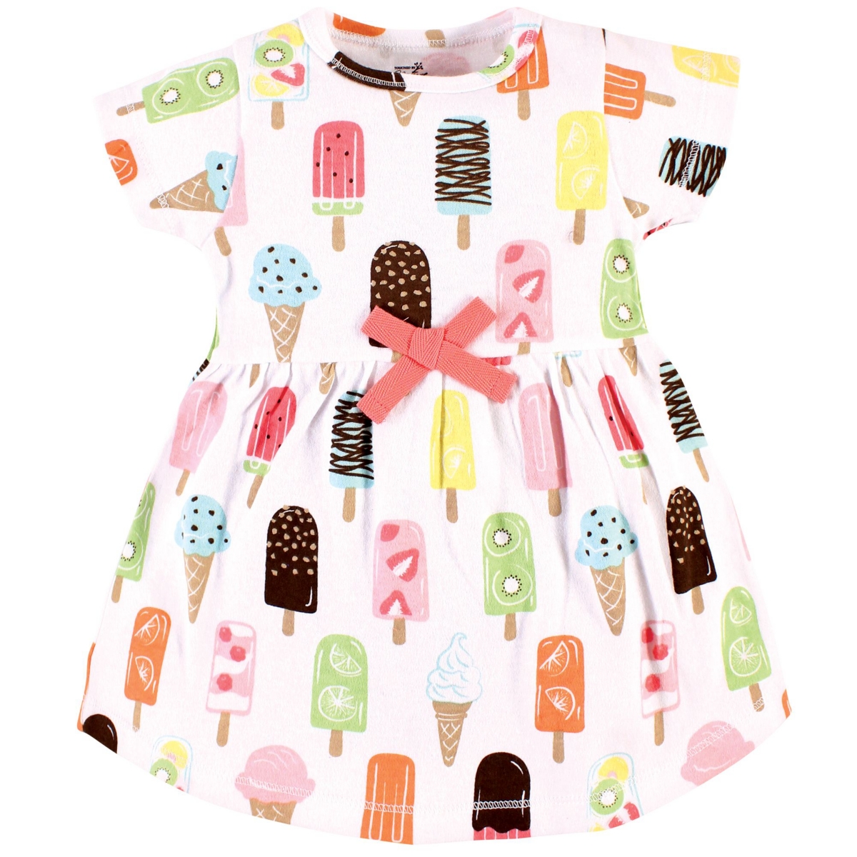 Touched by Nature Baby Girls Baby Organic Cotton Dress and Cardigan,- Popsicle