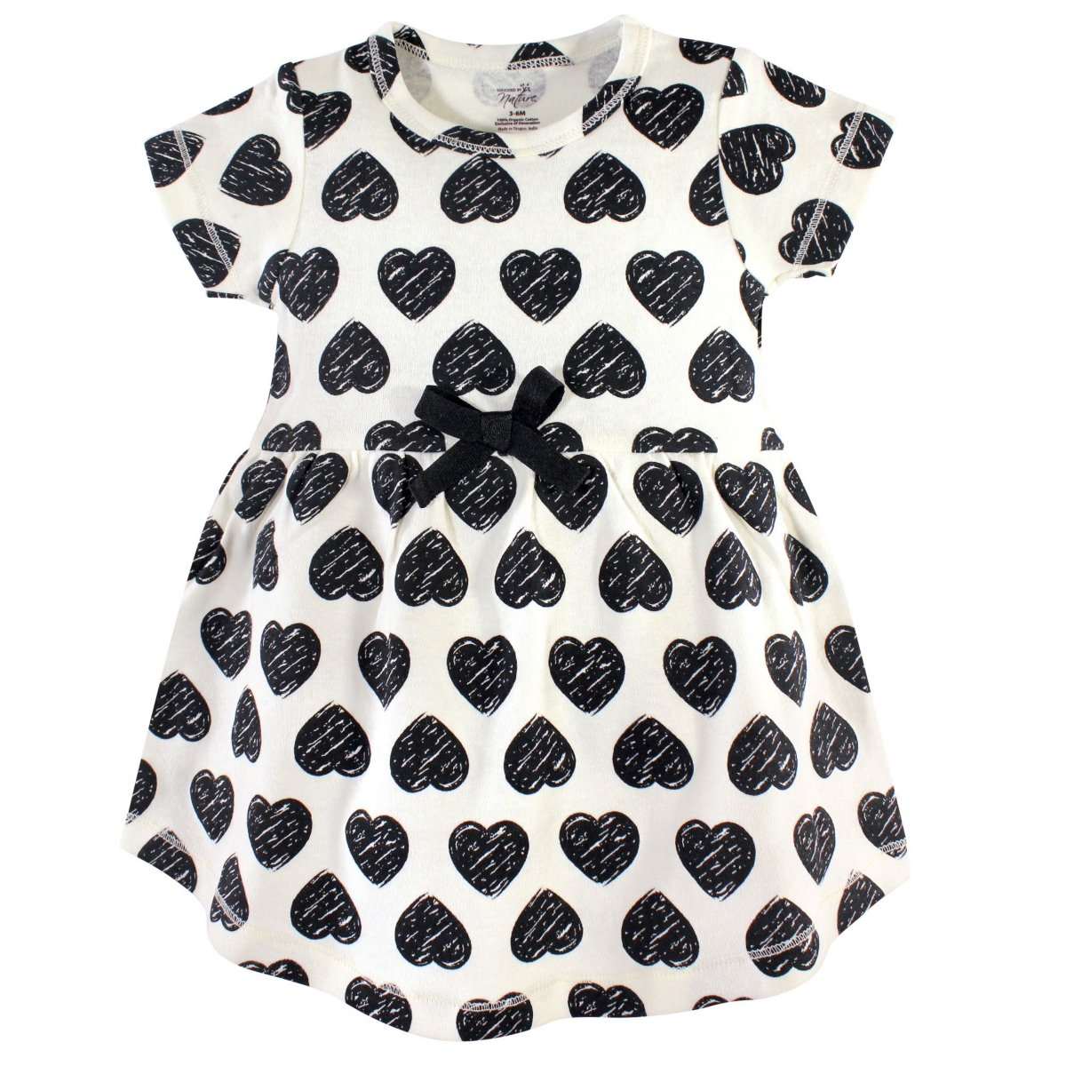 Touched by Nature Baby Girls Baby Organic Cotton Dress and Cardigan 2pc Set, Heart