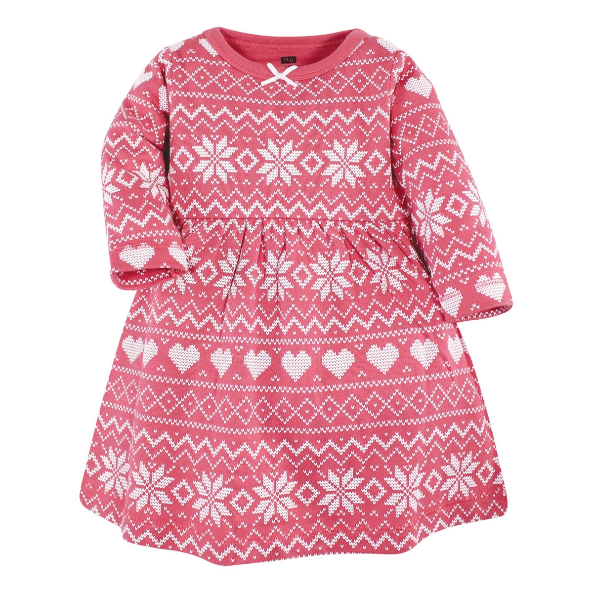 Hudson Baby Toddler Girls Cotton Dresses,- Pink moose bear