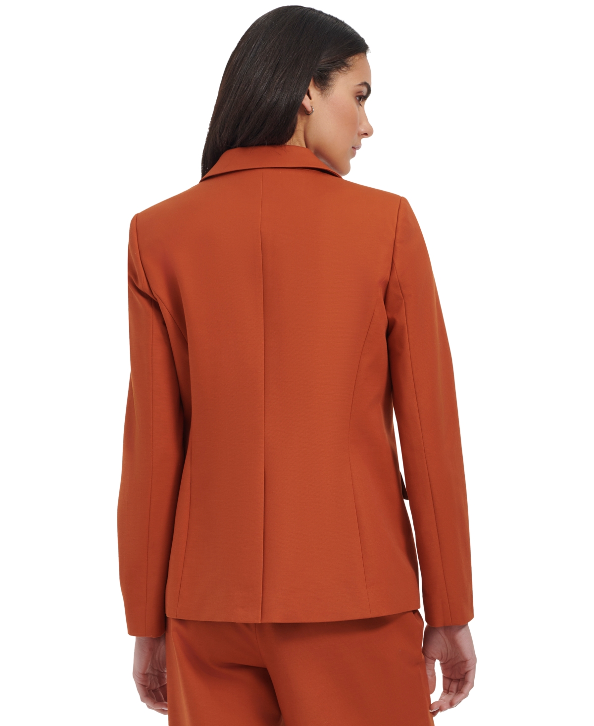 Calvin Klein Women's Cotton One-Button Blazer