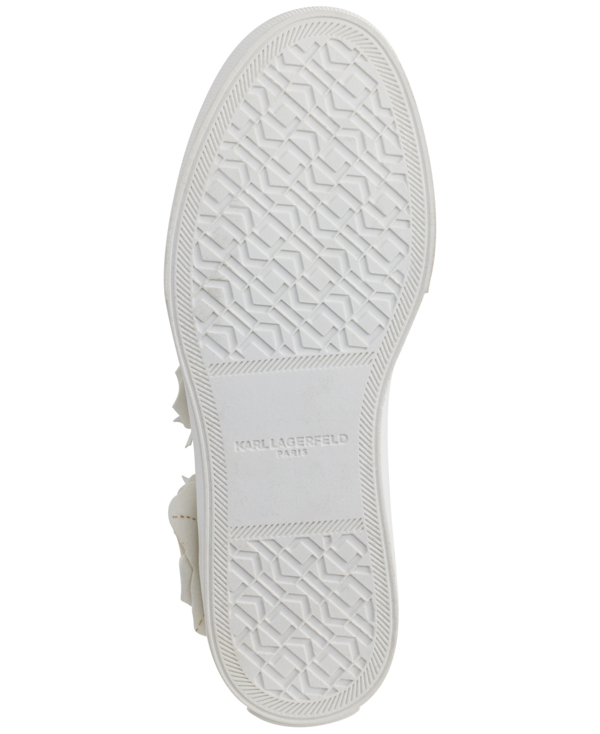 Karl Lagerfeld Georgia Womens Leather Lace-up Casual And Fashion Sneakers In Bright White