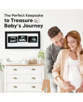Trio Baby Sonogram Picture Frame, Baby Ultrasound Picture Frames for Baby Nursery, Mom to Be Gifts
