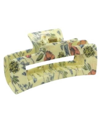 Large Rectangle Clip - Blue Floral